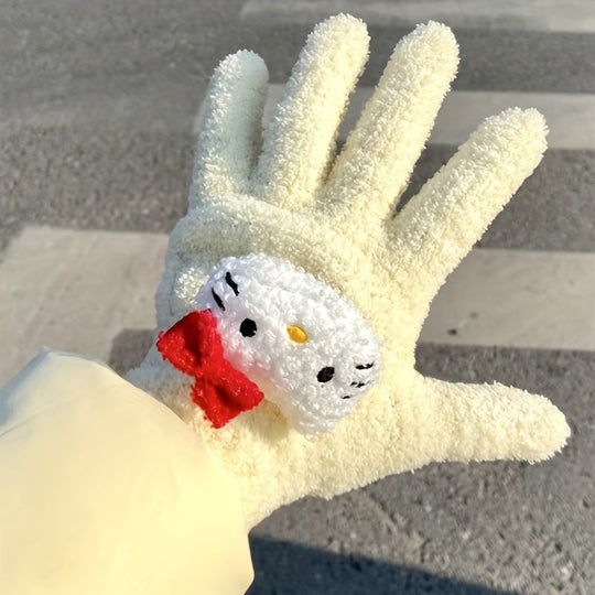 Heidi-Mode | Süße Hello Kitty Winterhandschuhe