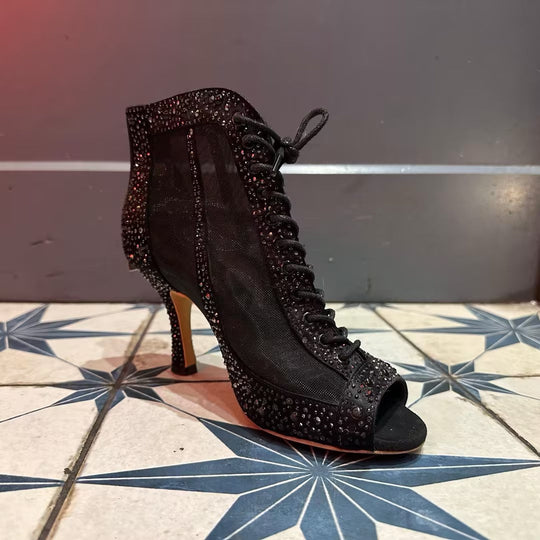 Heidi-Mode | Strass Lateinische Tanzschuhe Erwachsene Frauen Mittel Hoher Absatz