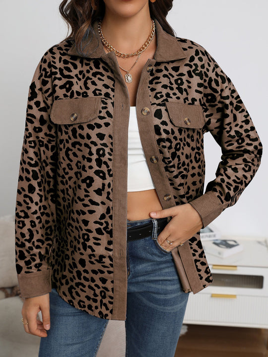Heidi-Mode | Damen Leopardenmuster Jacke