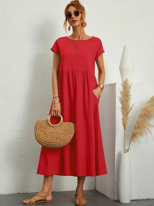 Sommerliches, lockeres, schlichtes Kleid