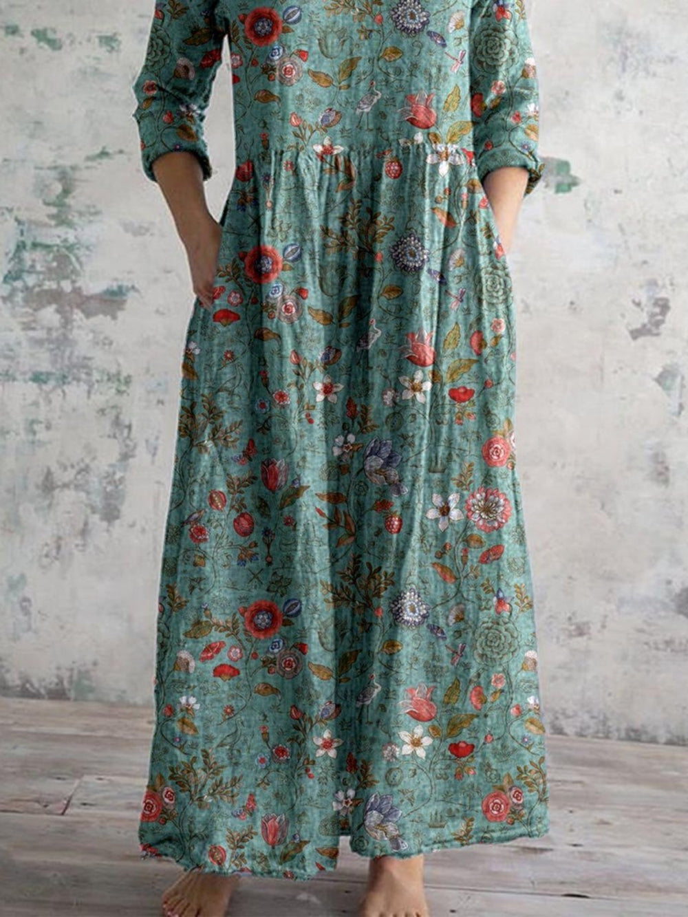 Heidi-Mode | Bauchbedeckendes Blumenkleid