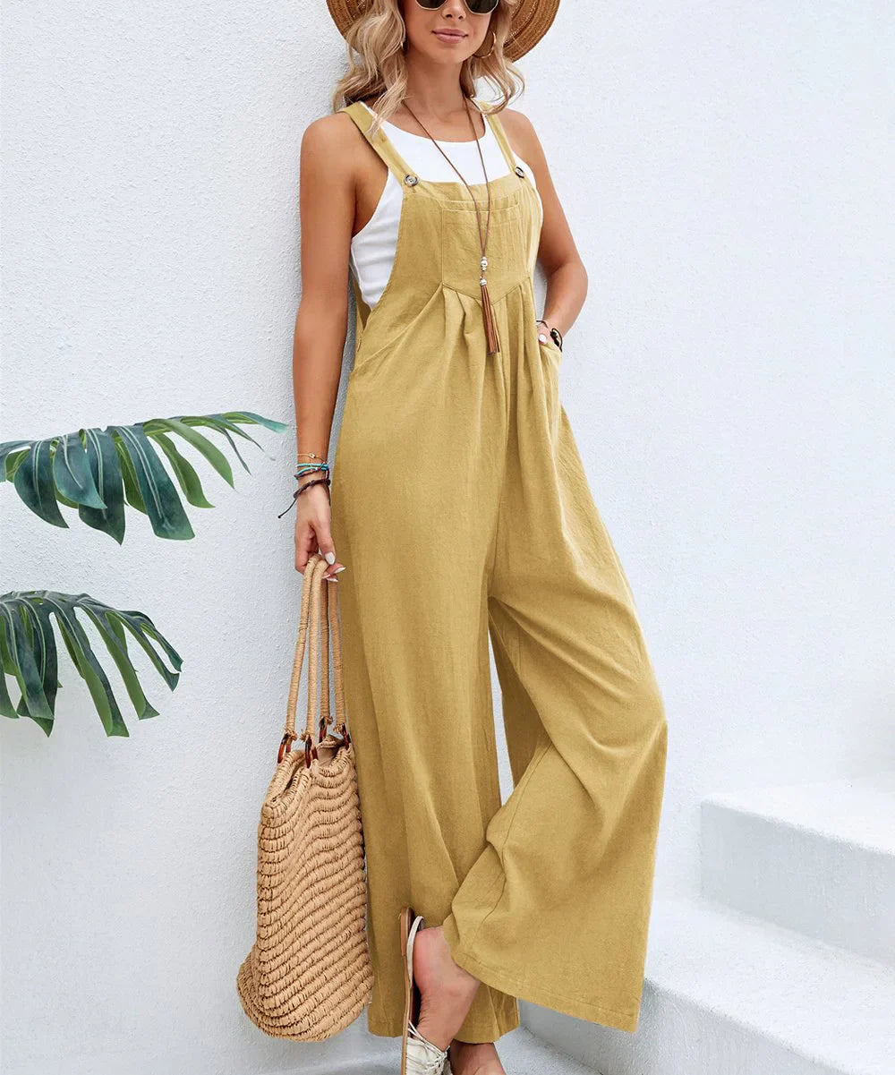 Heidi-Mode | Ärmellose Latzhose Casual Jumpsuit