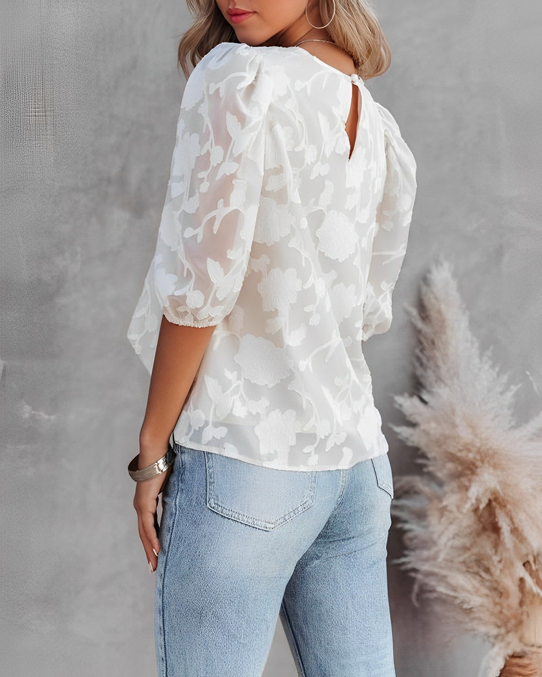 Heidi-Mode | Puffärmeliges Chiffonhemd