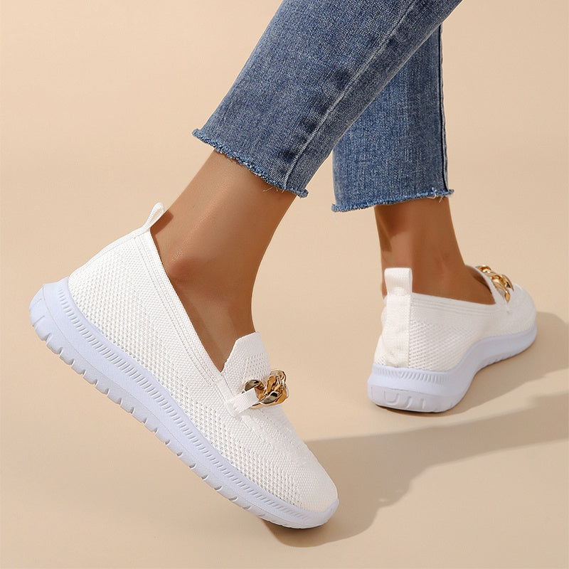 Heidi-Mode | Sportliche Mesh Damen Schuhe mit Kettenmuster
