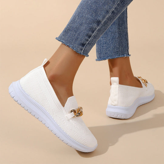 Heidi-Mode | Sportliche Mesh Damen Schuhe mit Kettenmuster
