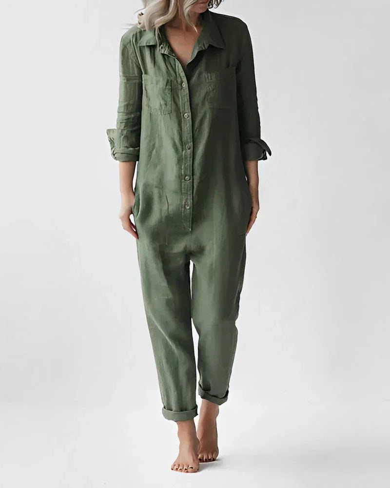 Heidi-Mode | Stylischer Leinen-Jumpsuit