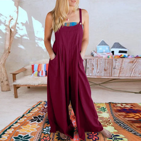 Leinen Blüte Jumpsuit