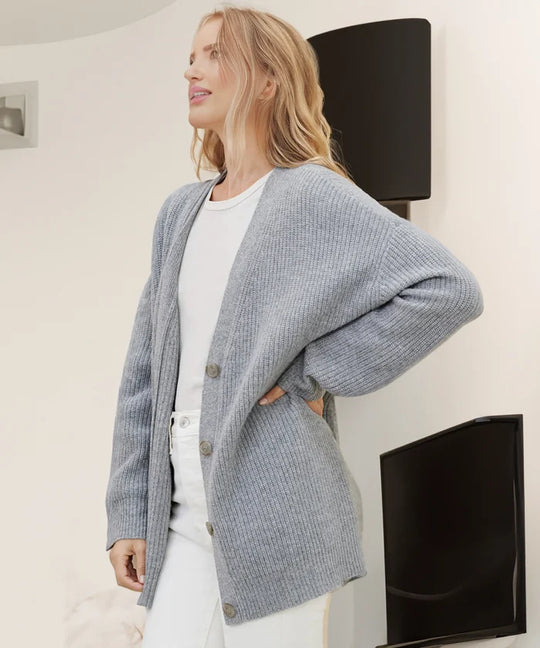 Stilvolle Kaschmir Cardigan Jacke Damen