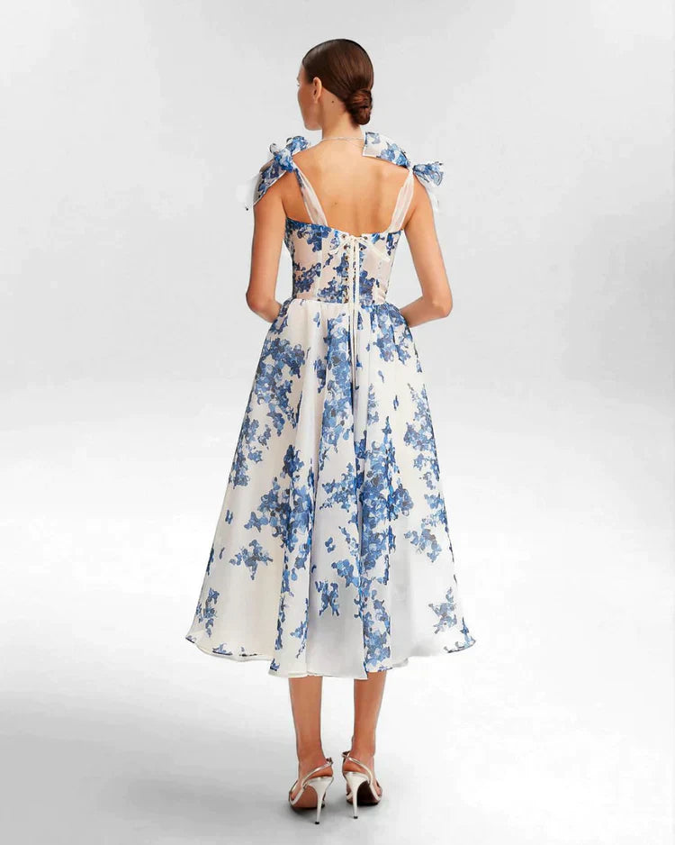 Midi Kleid Blumen Sommer