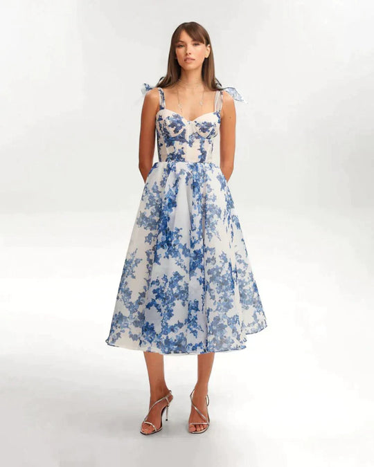 Midi Kleid Blumen Sommer