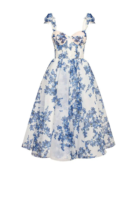 Midi Kleid Blumen Sommer