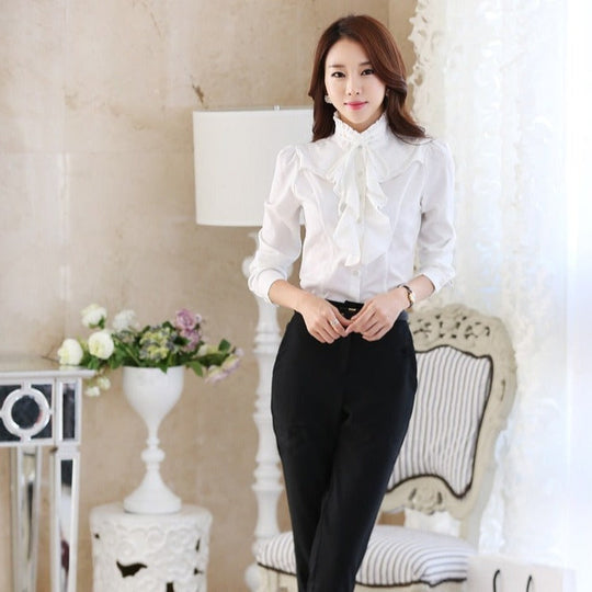 Heidi-Mode | Damen Jabot-Bluse