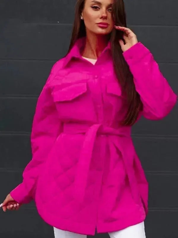 Heidi-Mode | Schickes lockeres Damen-Stepphemdjacke