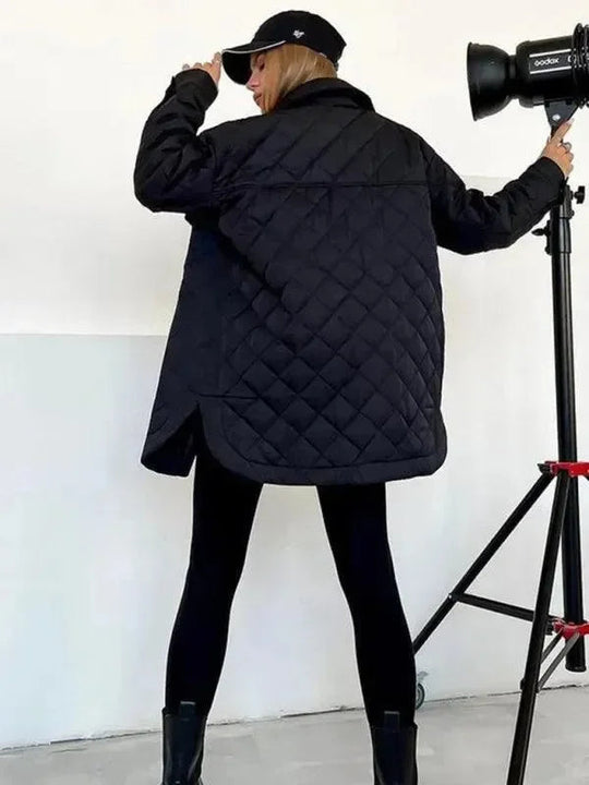 Heidi-Mode | Schickes lockeres Damen-Stepphemdjacke