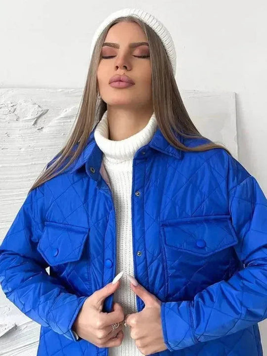 Heidi-Mode | Schickes lockeres Damen-Stepphemdjacke