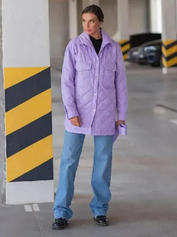 Heidi-Mode | Schickes lockeres Damen-Stepphemdjacke