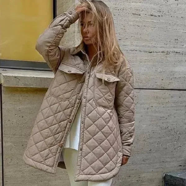 Heidi-Mode | Schickes lockeres Damen-Stepphemdjacke