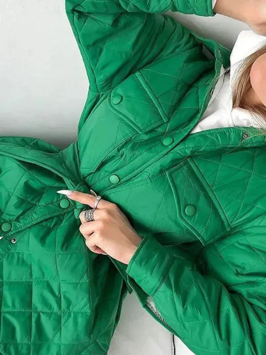 Heidi-Mode | Schickes lockeres Damen-Stepphemdjacke