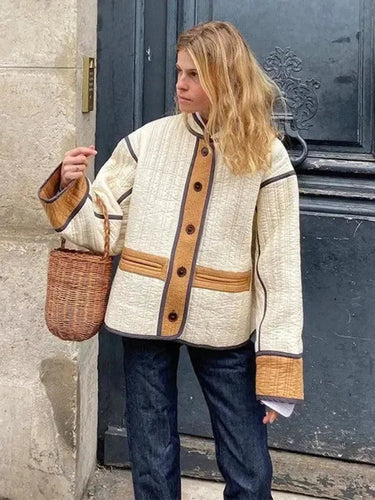 Heidi-Mode | Schicker Patchwork Damen Steppmantel