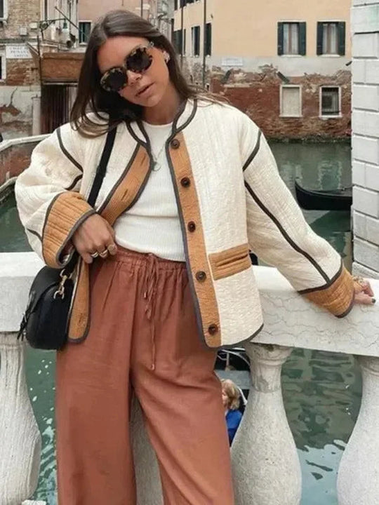 Heidi-Mode | Schicker Patchwork Damen Steppmantel