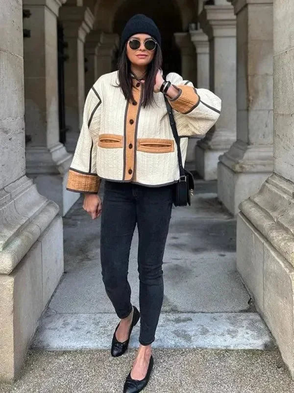 Heidi-Mode | Schicker Patchwork Damen Steppmantel