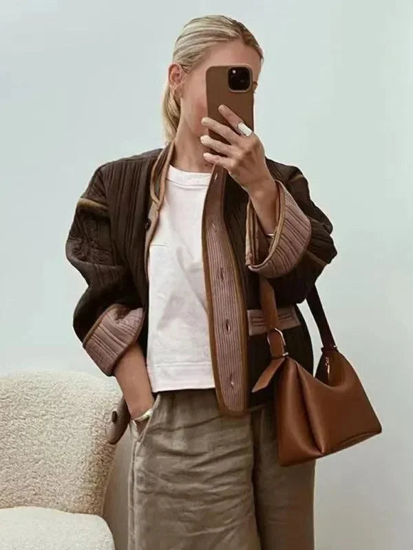 Heidi-Mode | Schicker Patchwork Damen Steppmantel