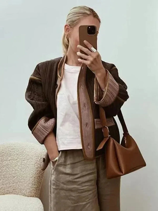 Heidi-Mode | Schicker Patchwork Damen Steppmantel