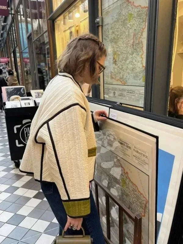 Heidi-Mode | Schicker Patchwork Damen Steppmantel