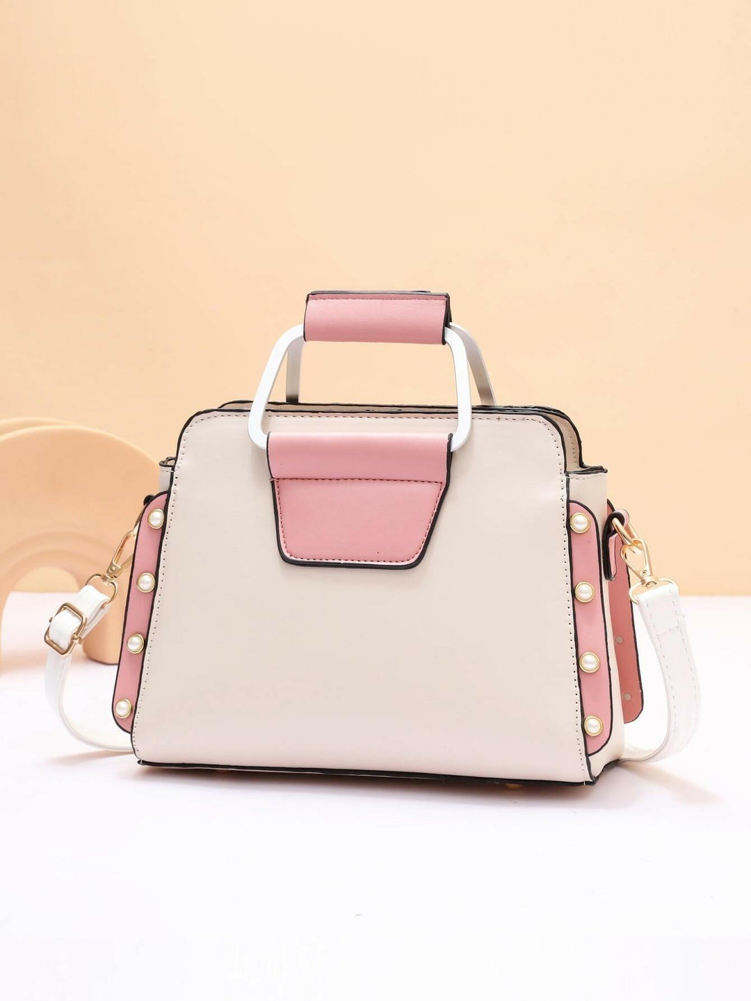Heidi-Mode | Chic Quadrat Tasche In Helles Grün Polyester mit Verspielt Pom