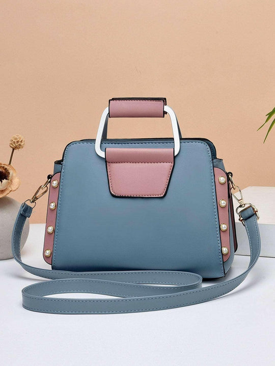 Heidi-Mode | Chic Quadrat Tasche In Helles Grün Polyester mit Verspielt Pom
