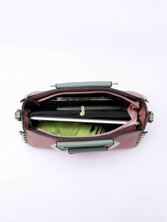 Heidi-Mode | Chic Quadrat Tasche In Helles Grün Polyester mit Verspielt Pom