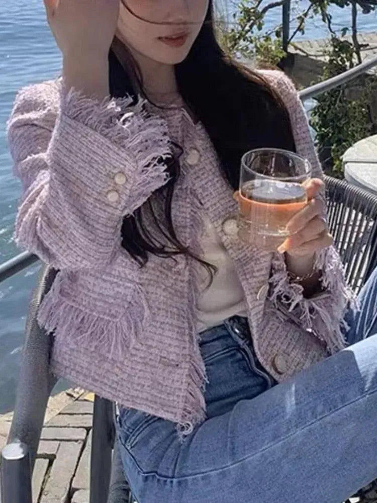 Heidi-Mode | Schicke Quasten Tweedjacke Damen