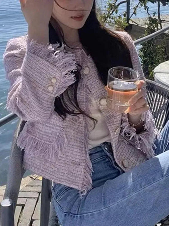 Heidi-Mode | Schicke Quasten Tweedjacke Damen