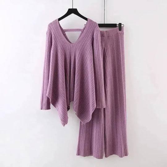 Heidi-Mode | Frauen Casual Senfgelb Zweiteiliges Pullover Satz