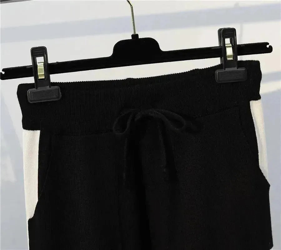 Heidi-Mode | Damen Freizeit Gestreift Zwei Teilig Pullover Satz