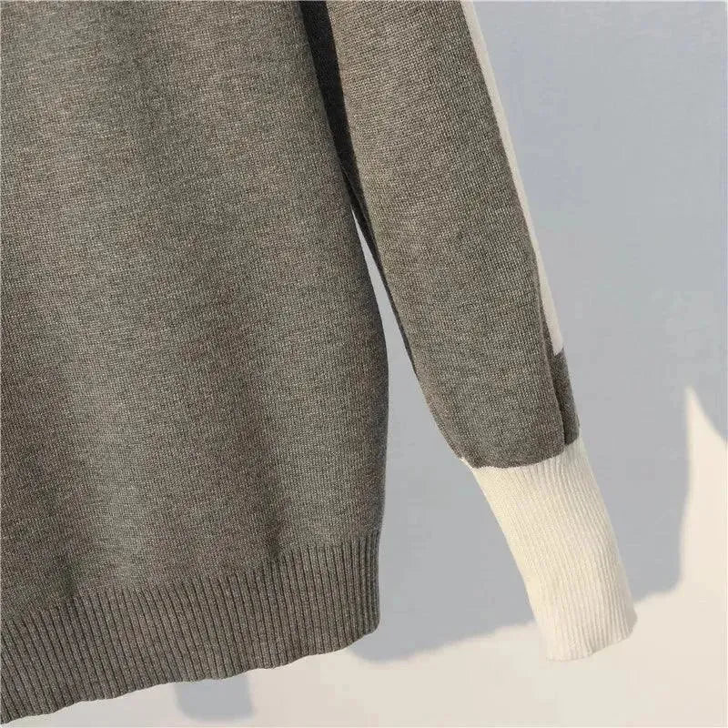 Heidi-Mode | Damen Freizeit Gestreift Zwei Teilig Pullover Satz