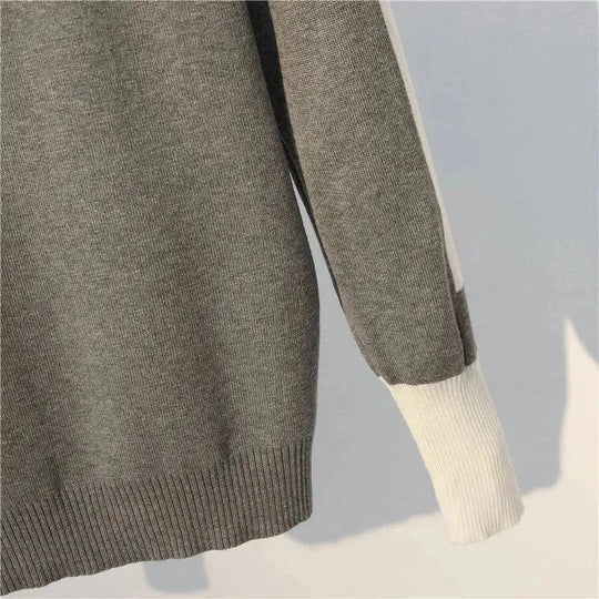 Heidi-Mode | Damen Freizeit Gestreift Zwei Teilig Pullover Satz