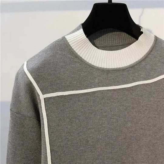 Heidi-Mode | Damen Freizeit Gestreift Zwei Teilig Pullover Satz