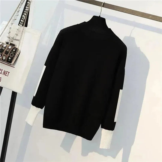 Heidi-Mode | Damen Freizeit Gestreift Zwei Teilig Pullover Satz