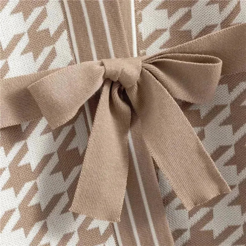 Heidi-Mode | Frauen Geometrisches V-Ausschnitt Zweiteiliges Satz