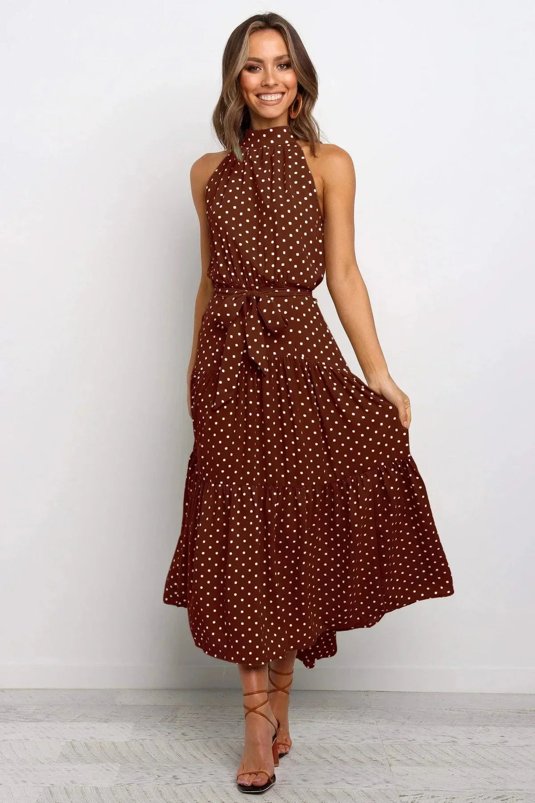 Heidi-Mode | Polka Dot Freizeit Sommerkleid
