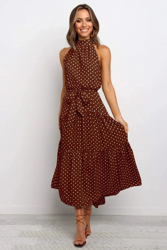 Heidi-Mode | Polka Dot Freizeit Sommerkleid