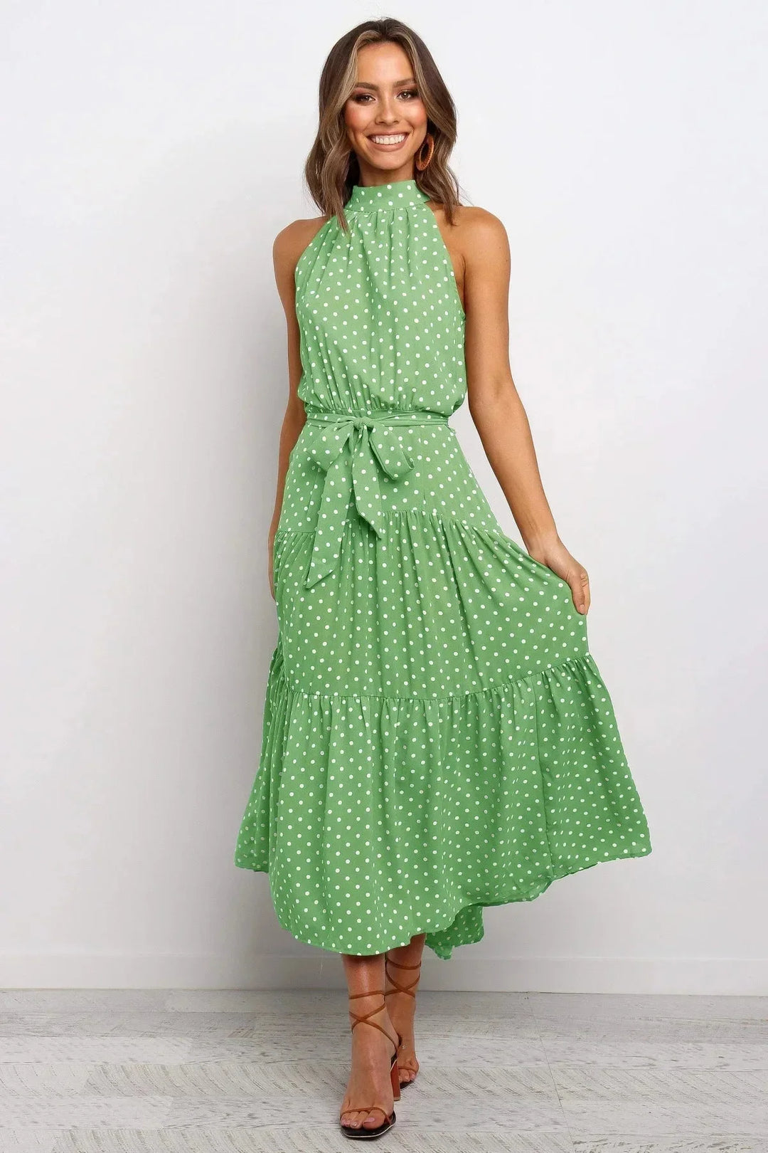 Heidi-Mode | Polka Dot Freizeit Sommerkleid