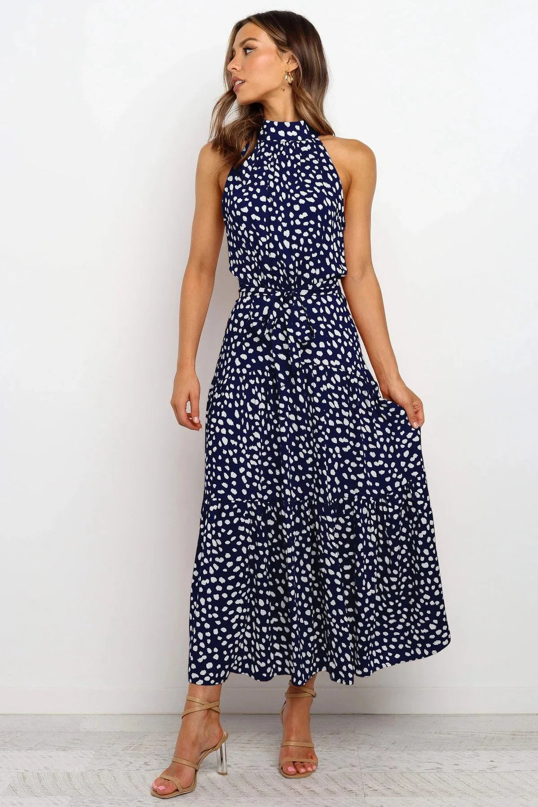 Heidi-Mode | Polka Dot Freizeit Sommerkleid
