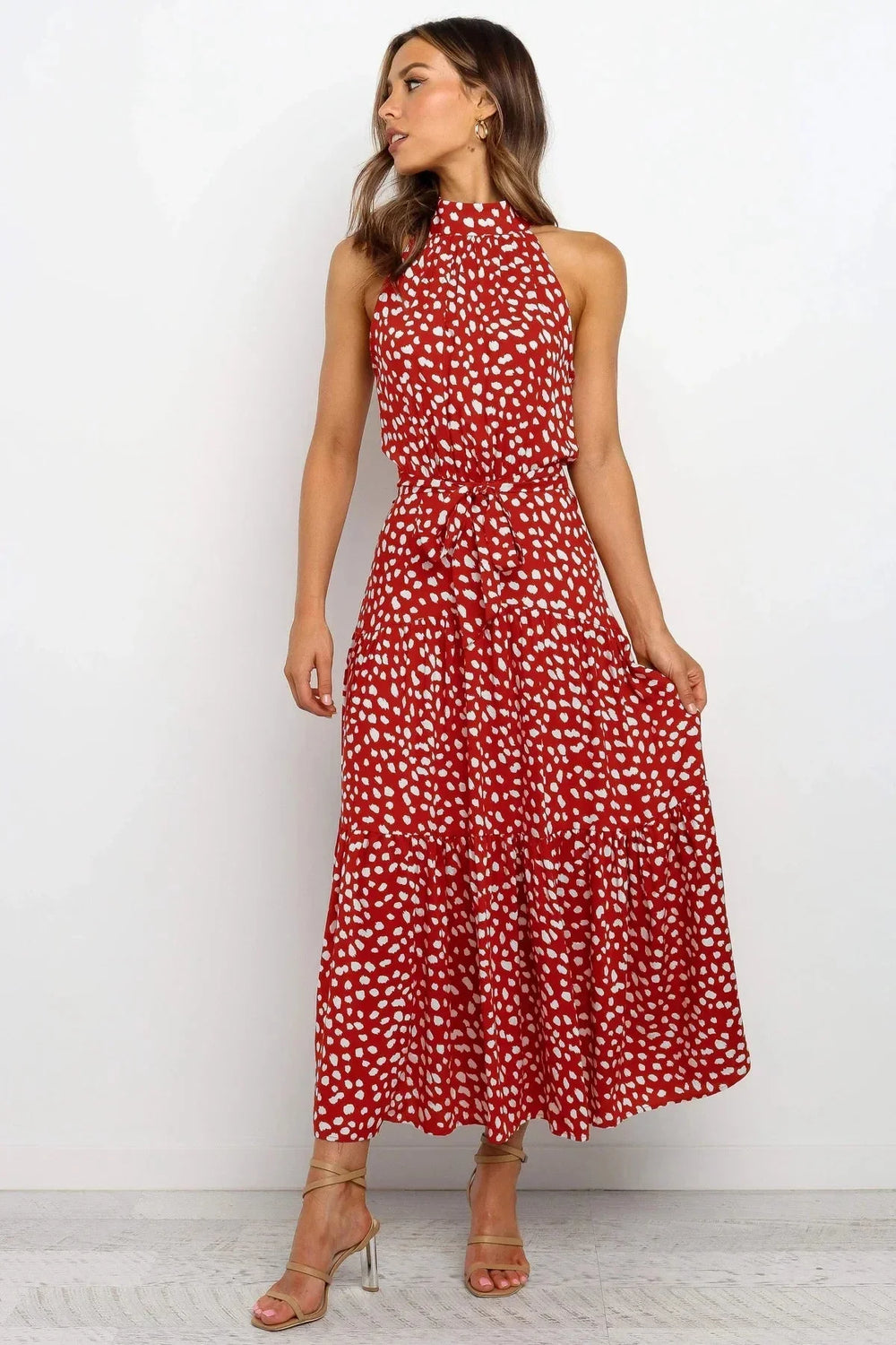 Heidi-Mode | Polka Dot Freizeit Sommerkleid
