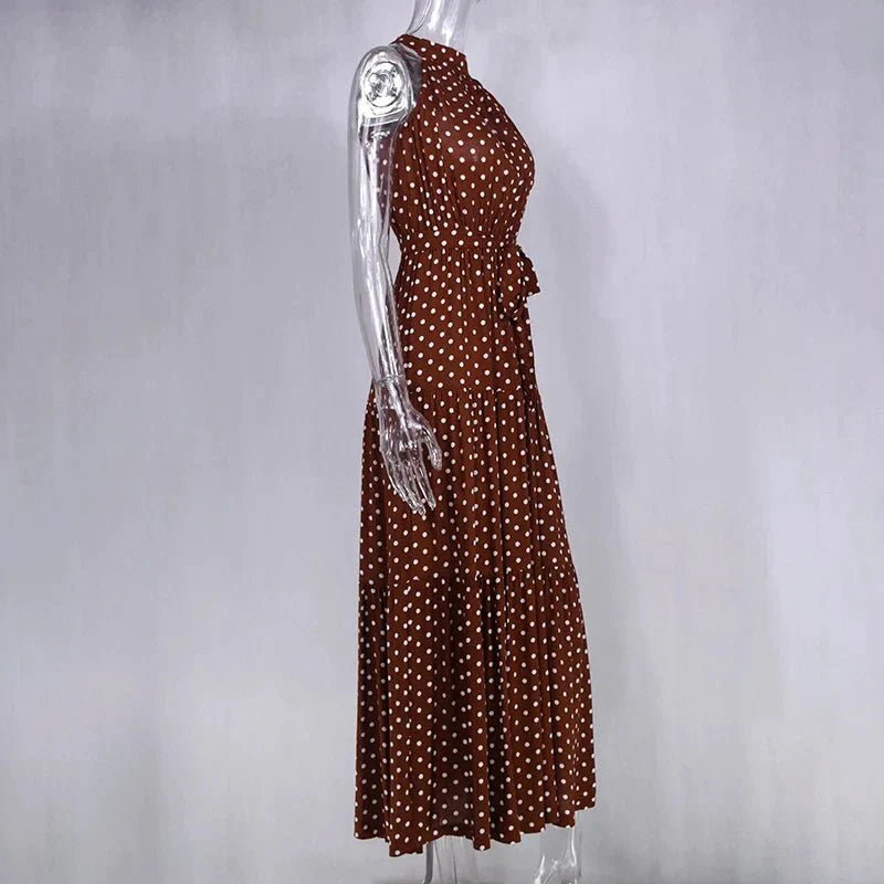 Heidi-Mode | Polka Dot Freizeit Sommerkleid