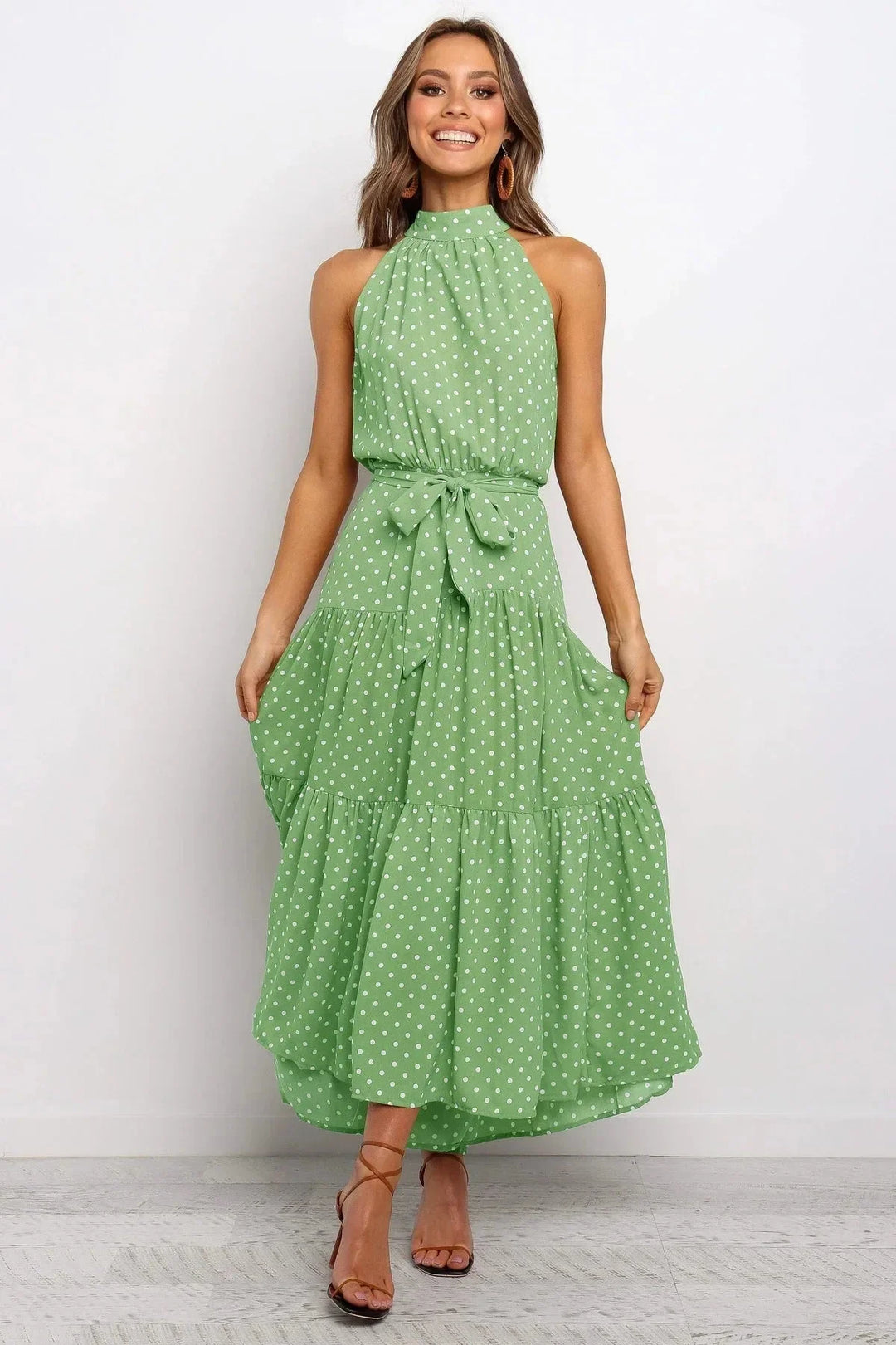 Heidi-Mode | Polka Dot Freizeit Sommerkleid