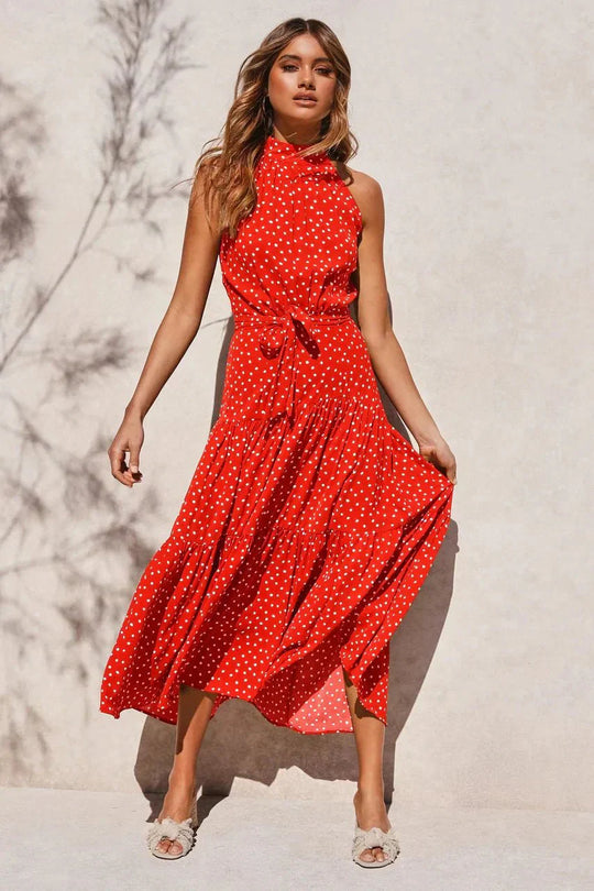 Heidi-Mode | Polka Dot Freizeit Sommerkleid