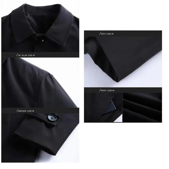 Heidi-Mode | Klassischer Knopf Herren Auto-Mantel