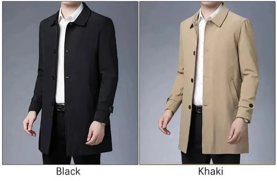 Heidi-Mode | Klassischer Knopf Herren Auto-Mantel